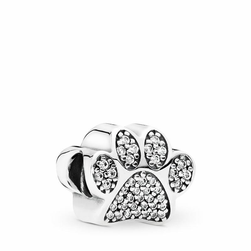 Pandora Australia Dog Paw Print Charm - Sterling Silver | VFNQBX651